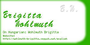 brigitta wohlmuth business card